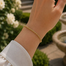 Real Gold Plain Rope Chain Bracelet (17 C.M) - Model 7130 BR1827