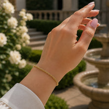Real Gold Plain Rope Chain Bracelet (17 C.M) - Model 7130 BR1827
