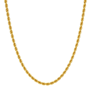 Real Gold Plain Rope Chain Necklace 7130 (50 C.M) CH1267