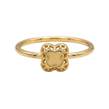 Real Gold Luxury Square Ring (Size 6) - Model 7222 R2501