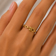 Real Gold GZTF Paper Clip Ring 7439 (Size 7) R2834