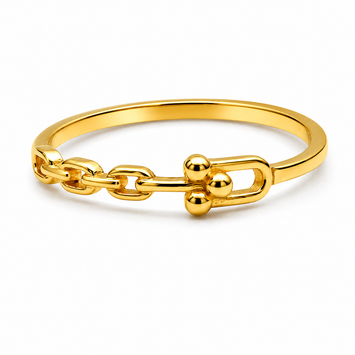 Real Gold GZTF Paper Clip Ring 7439 (Size 7) R2834