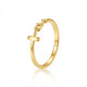 Real Gold GZTF T Bar Chain Link Ring 7440 (Size 5) R3030