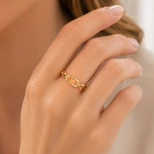 Real Gold Plain Paper Clip Ring 7494 (SIZE 9) R2454
