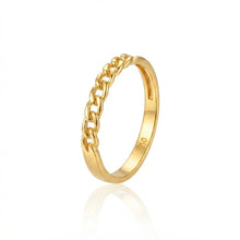 Real Gold Twisted Belt Link Ring 7534 (Size 7) R2627