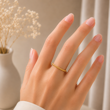 Real Gold 3D Rope Ring 7573 (Size 9) R2660