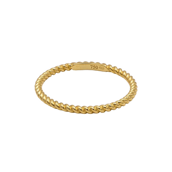 Real Gold 3D Rope Ring 7573 (Size 9) R2660