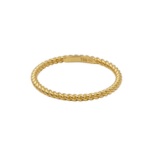 Real Gold 3D Rope Ring 7573 (Size 9) R2660