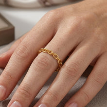 Real Gold Cable Twisted Unisex Ring 7043 (SIZE 7) R2867