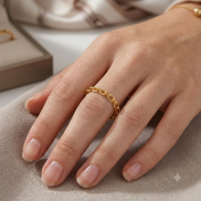 Real Gold Cable Twisted Unisex Ring 7043 (SIZE 7) R2867