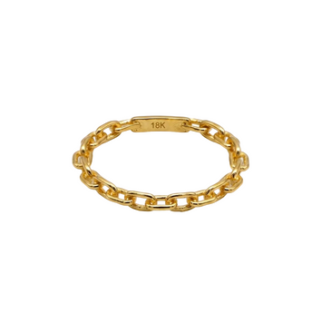 Real Gold Cable Twisted Unisex Ring 7043 (SIZE 7) R2867