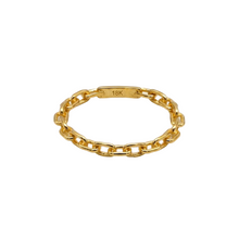 Real Gold Cable Twisted Unisex Ring 7043 (SIZE 7) R2867