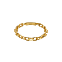 Real Gold Cable Twisted Unisex Ring 7043 (SIZE 9) R2072