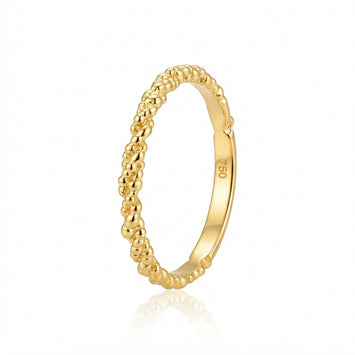 Real Gold Braided Rope Band Ring 7644 (Size 7) R3040