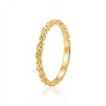 Real Gold Braided Rope Band Ring 7644 (Size 5) R3042