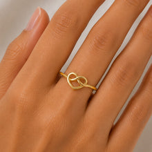 Real Gold Plain Infinity Heart Knot Ring 7722 (Size 7) R2862