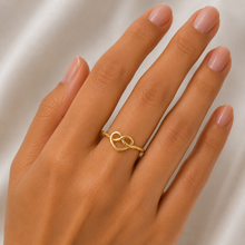 Real Gold Plain Infinity Heart Knot Ring 7722 (Size 6) R2863