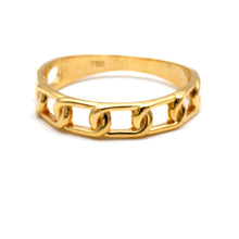 Real Gold Open Chain Link Ring (SIZE 8) 7781 R2873