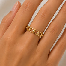Real Gold Open Chain Link Ring (SIZE 7) 7781 R2874
