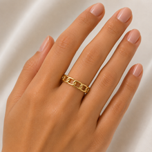 Real Gold Open Chain Link Ring (SIZE 7) 7781 R2874