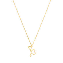 Real Gold Heart Stethoscope Adjustable Size Necklace (40 C.M) 7887 N1455