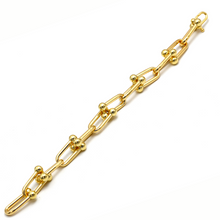 Real Gold GZTF Chunky Heavy Bold Big Hardware Bracelet with Real TF Lock (20 cm) 0295-1BL- B BR1657