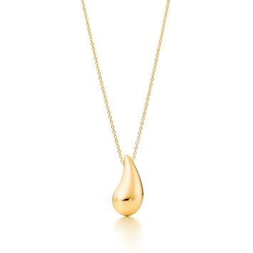 Real Gold Adjustable 3D Teardrop Water Drop Necklace (45 C.M) - Model 1392 N1424