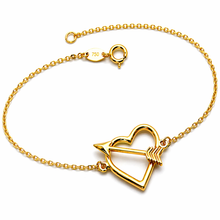 Real Gold Heart with Arrow Bracelet 9650 (17 C.M) BR1875