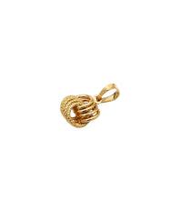 Real Gold 4 Ring Small Twisted Pendant 9809 P 1923