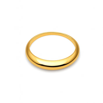 Real Gold Plain Oval Round Ring 1107 (SIZE 4) R2682