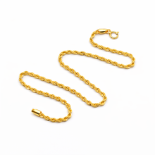 Real Gold Plain Rope Chain Bracelet (18 C.M) - Model 7130 BR1865