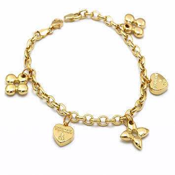 Real Gold GZTF Dangler Bracelet LVA 1608 (16 C.M) BR1815