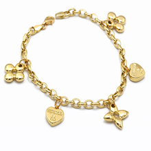 Real Gold GZTF Dangler Bracelet LVA 1608 (17 C.M) BR1870