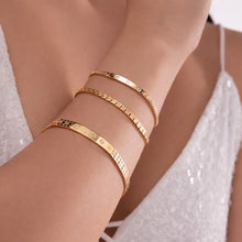 سوار سميك بسلسلة بسيطة وحجر من الذهب الحقيقي للجنسين موديل GZJCT 4919 BR1751 (17 سم)