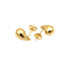 Real Gold Plain Teardrop Stud Earring Set - Model 6898-25 E1928