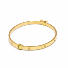 Real Gold Debossed Screw Stamp Bangle GZJCT BLZ0016 (Size 18) BA1635