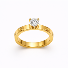 Real Gold Solitaire Ring GZJCT 0671 (SIZE 9) R2427