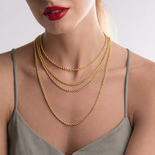 Real Gold Solid Thick Rope Men Chain 4 MM 2603 (40 C.M) CH1204