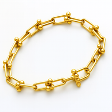 Real Gold GZTF Hardware With Real TF Lock Solid Chain Bracelet 0372 (20 C.M) BR1554