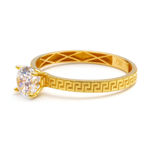 Real Gold Classic Shine Maze Hoop Stone Ring 9995 (Size 7) R2821