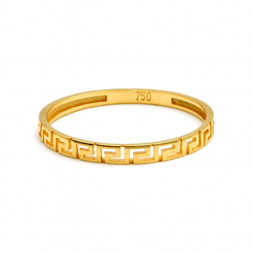 Real Gold Maze Line Ring 9996 (Size 6) R2816
