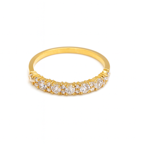 Real Gold Spark Line Stone Ring 5555 (Size 7.5) R2756 – GOLD ZONE JEWELRY