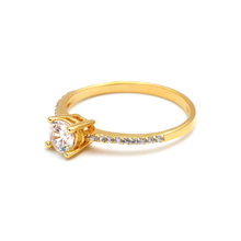 Real Gold Timeless Solitaire Stone Ring 0316 (Size 8) R2783