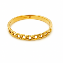 Real Gold Twisted Belt Link Ring 7534 (Size 9) R2625