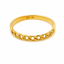 Real Gold Twisted Belt Link Ring 7534 (Size 8) R2626