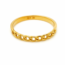 Real Gold Twisted Belt Link Ring 7534 (Size 5) R2629