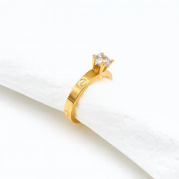 Real Gold Solitaire Ring GZJCT 0671 (SIZE 8.5) R2396