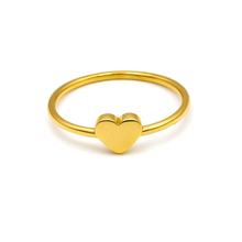 Real Gold Plain Heart Ring 6177 (Size 5.5) R1701