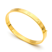 Real Gold Plain Bangle GZJCT 0278 - (SIZE 26) BA1549