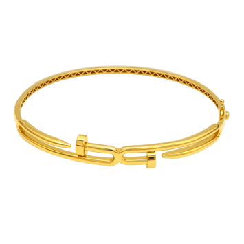 Real Gold Dual Nail Bangle GZJCT BNG 1330 (Size 14) BA1682